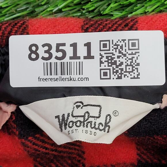 Vintage 70s Woolrich Flannel Button Shirt Womens XS/S 22x26 Buffalo-Plaid Baggy - Picture 7 of 14